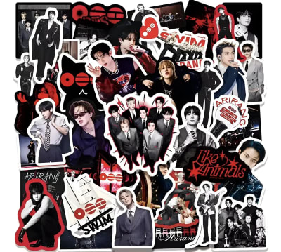 Set 50 Stickers K-pop Diseño Arirang 4,5 Cm Genérica Bt21