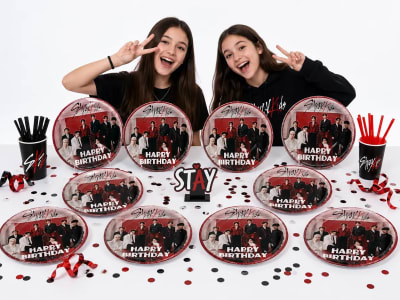 Pack 10 Platos Stray Kids Cumpleaños Carton 18 Cm Fansmade
