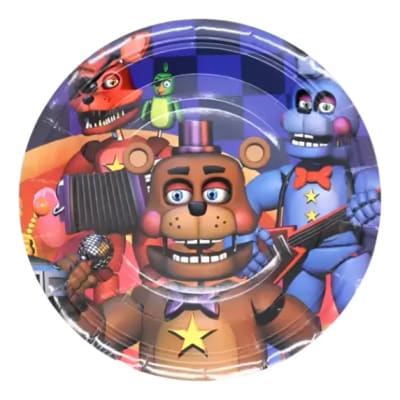 Pack 10 Platos Fiestas Five Night At Freddy Fiesta Fnaf 23cm Rojo1