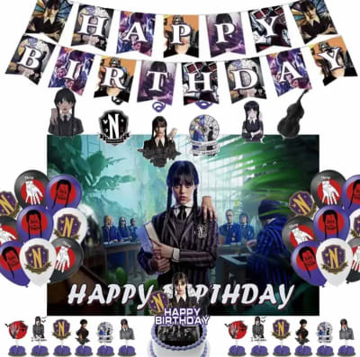 Kit Cumpleaños Merlina Addams Wednesday Laboratorio