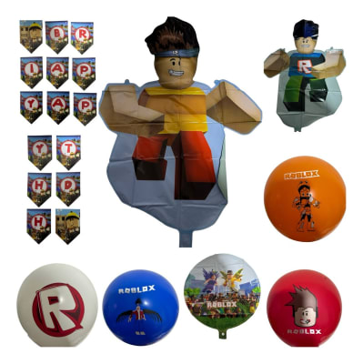 Kit Cumpleaños Roblox Diseño Látex Metalizados