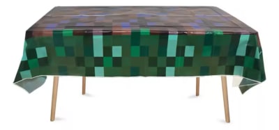 Mantel Para Cotillón Diseño Bloques Minecraft 180x108cm