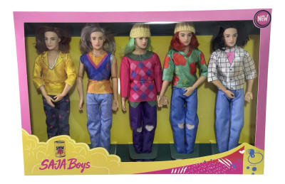 Pack 5 Muñecos Articulados Saja Boys 30cm Guerreras Kpop1