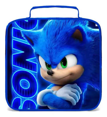 Lonchera Escolar Diseño Sonic 20x20x8 Cm Aislante Interno