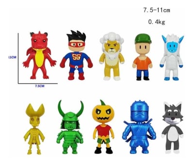 Pack 10 Figuras Stumble Guys 2023 Skins Personajes Juego 11c