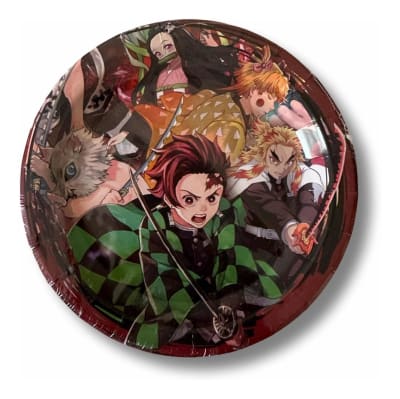 Pack 10 Platos Cumpleaños Demon Slayer Desechables1