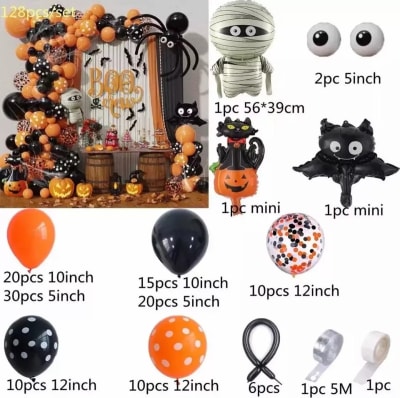 Kit Decoración Decoración Globos Hallowen V1