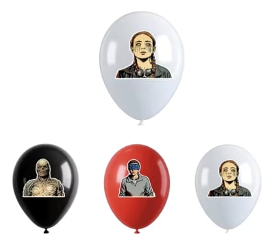 Globos Latex Eleven Max Vecna Stranger Pack 12 Fiesta 30cm Rojo Eleven Vecna Max Stranger