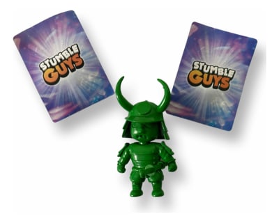 Figura 10cm Sei Taishogun Stumble Guys + 2 Tarjetas Al Aza