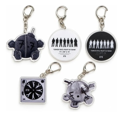 Set 5 Llaveros Acrílicos Bt21 World Tour 7 Diseños K-pop