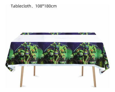 Mantel Cumpleaños Decoración Tortuga Ninja Mesa1