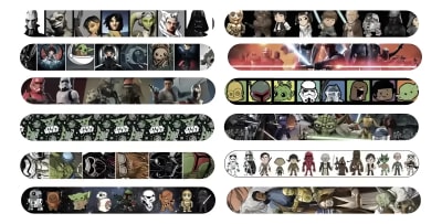 12 Pulseras Decoración Star Wars Cumpleaños 22x3cm Enroscabl1