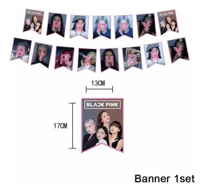 Banner Happy Birthday Blackpink Calidad Cumpleaños