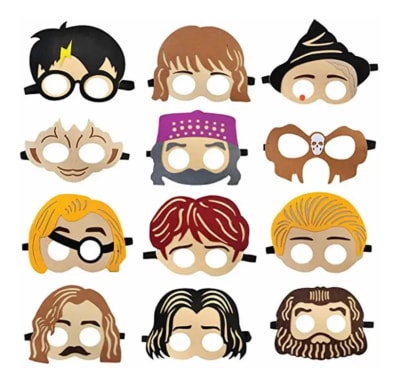 Pack 12 Mascaras Cumpleaños Harry Potter Material Fieltro1