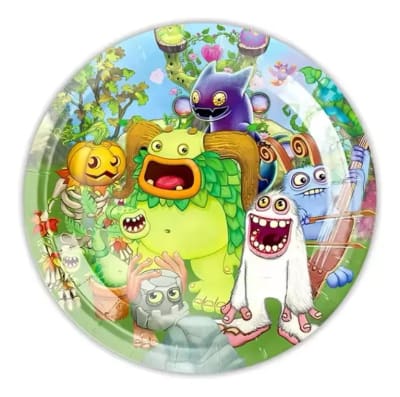 Pack 10 Platos Para Cotillon Cumpleaños My Singing Monster1