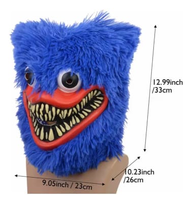 Mascara Cosplay Huggy Wuggy Adulto Poppy Playtime