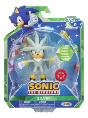 Figura Silver Sonic 35 Aniversario 10 Cm Red Star Ring1