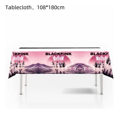 Mantel Plástico Decoración Cumpleaños Blackpink K-pop1