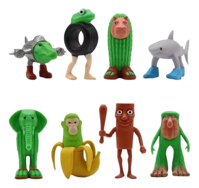 Set 8 Figuras Brainrot Miniatura Pvc Colección 4.5 A 8cm