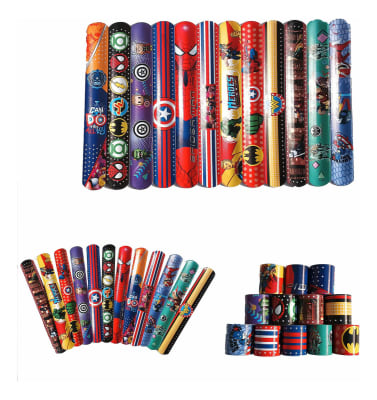 Pack 12 Pulseras Cumpleaños Super Heroes Niños Fiestas