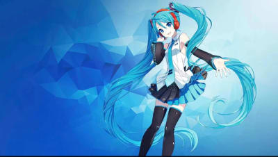 Tela De Fondo Cumpleaños Vinilo Hatsune Miku V3 150x100cm