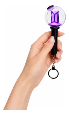 Llavero Light Stick Led Bt21 Army 7 Colores 11 Cm Genérico1