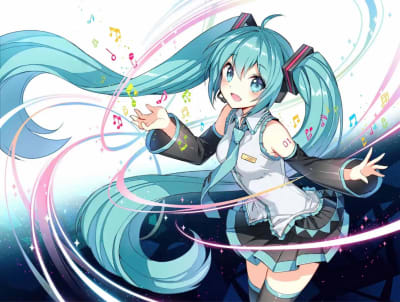 Tela De Fondo Cumpleaños Vinilo Hatsune Miku V1 150x100cm