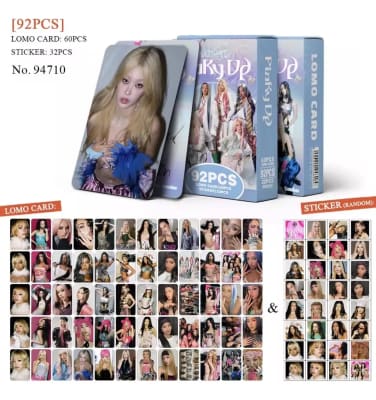 Lomo Cards KATSEYE Pinky Up 92 Pcs Celeste