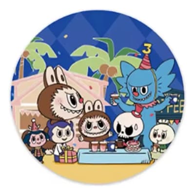 Pack 10 Platos Descartables Diseño Labubu Cumpleaños Zimomo1
