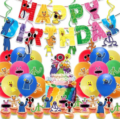 Kit Globos Cumpleaños Rainbow Friends Roblox1