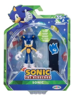 Figura Sonic 35 Aniversario 10 Cm Con Snowboard