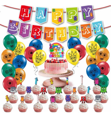 Kit Cumpleaños Numberblock Decoración Niños Number Block