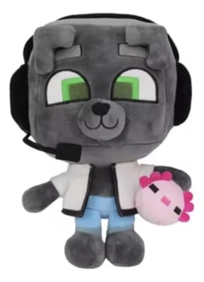 Peluche Bobicraft Minecraft Felpa Suave 25cm Gamer Genérico Gris1