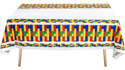 Mantel Diseño Bloques Construccion Cumpleaños Cotillon