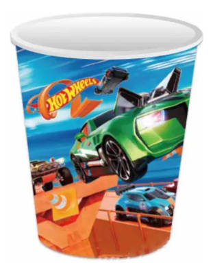 Pack 10 Vasos Hot Wheels Niños Cumpleaños Fiestas V1