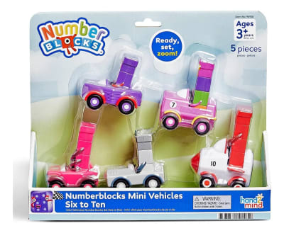 Hand2mind Numberblocks: Mini Vehículos Del 6 Al 10