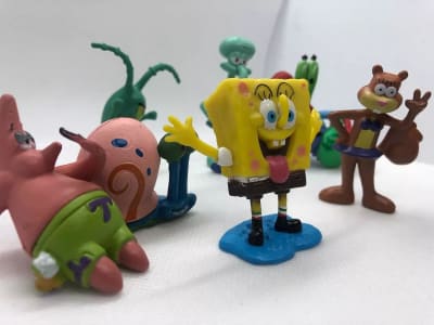 Ser 8 Figuras Bob Esponja 4 A 6.5 Cm Altura