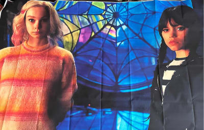 Tela De Fondo Decoración Merlina Enid Neverm Vinilo 100x1501