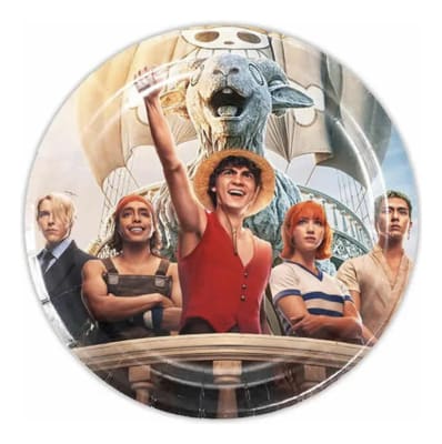 Pack 10 Platos Cumpleaños One Piece Live Action Fiestas1