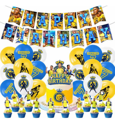 Kit Cumpleaños Decoración Cristiano Ronaldo Al Nassr Fiestas