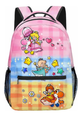 Mochila Diseño Completo Princesa Peach De Super Mario Bros1