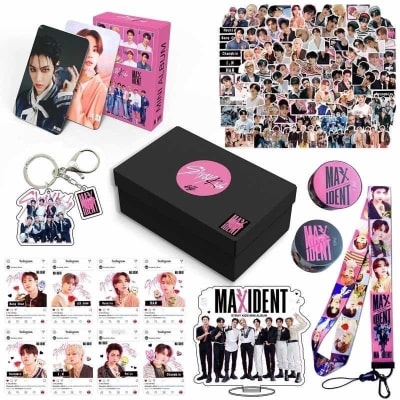 Caja De Regalo Stray Kids K-pop Stickers Maxident Cartas1