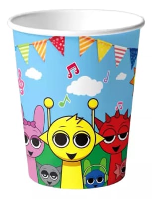 Pack 10 Vasos Cumpleaños Cotillon Diseño Sprunki