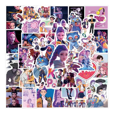 Stickers Demon Hunter Guerreras Kpop Set 55 Pegatina Huntrix