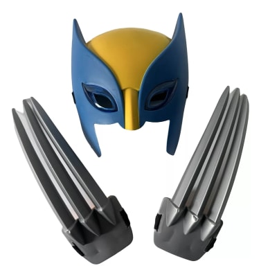 Mascara Cosplay Wolverine Led + 2 Garras Plástico