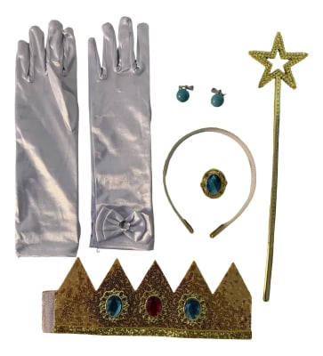 Cosplay Princes Rosalina Mario 6 Piezas Corona Varita Guants