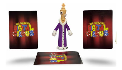 Figura Kinger Amazing Circus Digital + 3 Tarjetas Al Azar