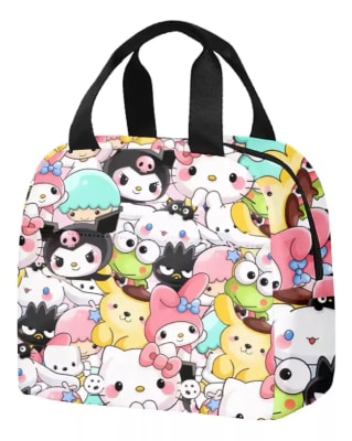 Lonchera Escolar Diseño Kuromi Y Amigos Con Aislante Termico