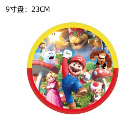 Pack 10 Platos Cumpleaños Súper Mario Movie 23cm Decoración