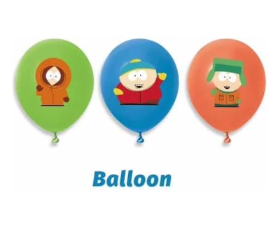 Pack 12 Globos Látex South Park Fiestas Fans1